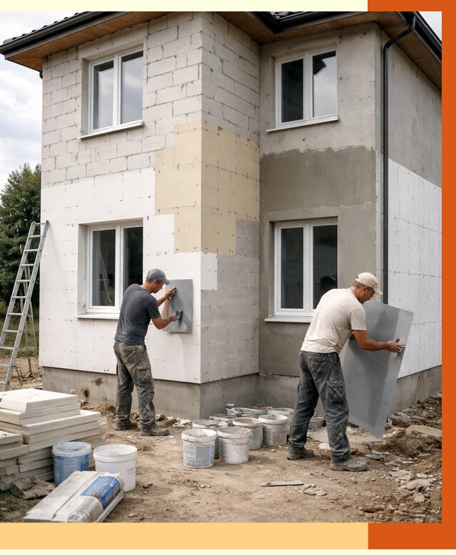 Утепление дома из газобетона в Нижнекамске от 4258 руб./м² — заказать у ТепломастерНжм